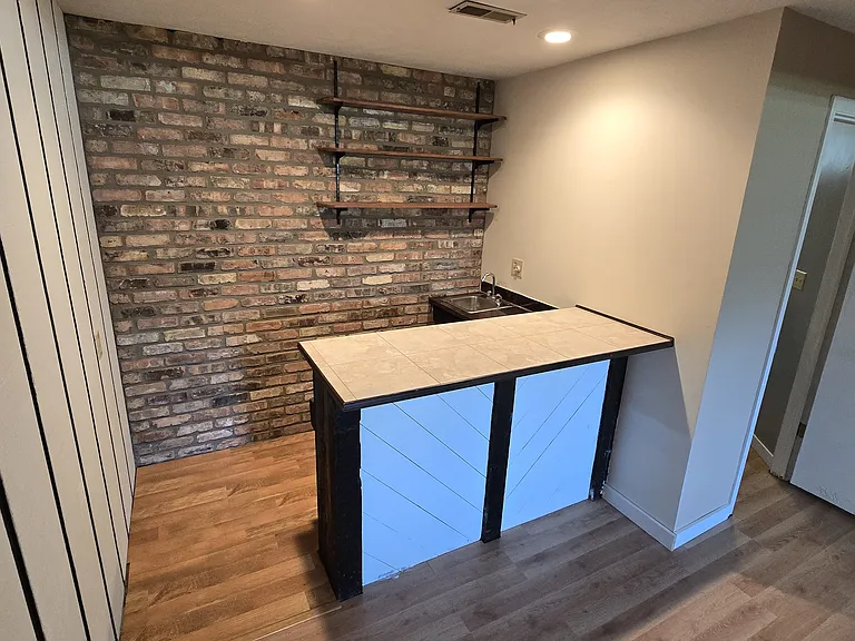 Lower level facing wet bar