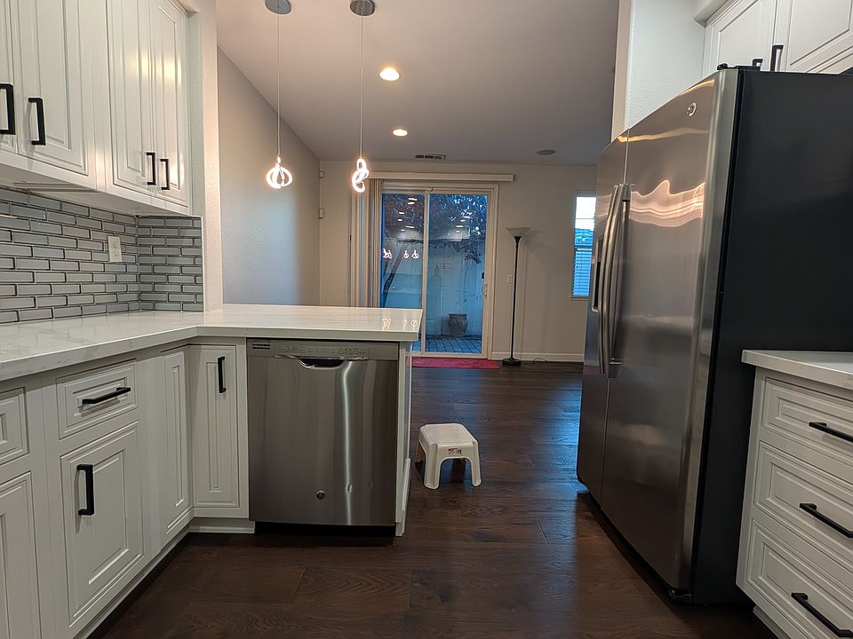 View of backyard from kitchen