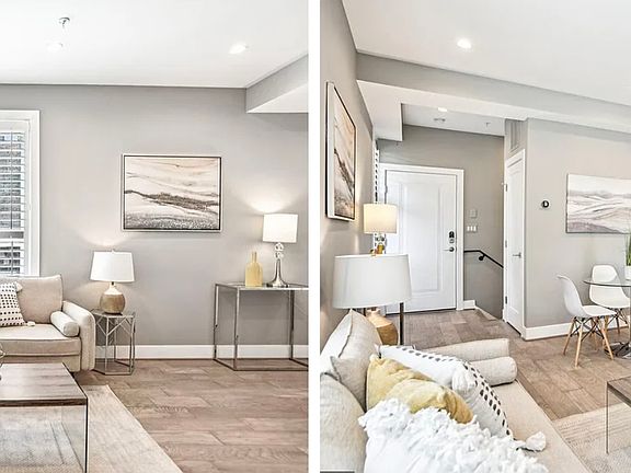 Upper living room and kitchen area