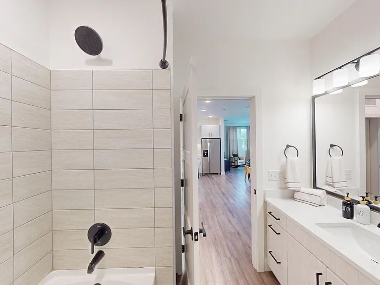 Guest bathroom with tub