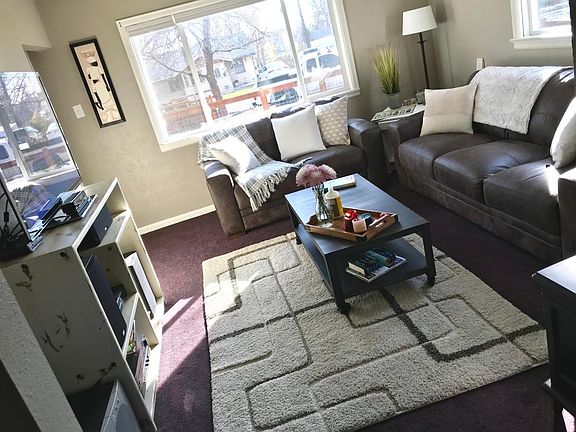 Spacious living room with natural light
