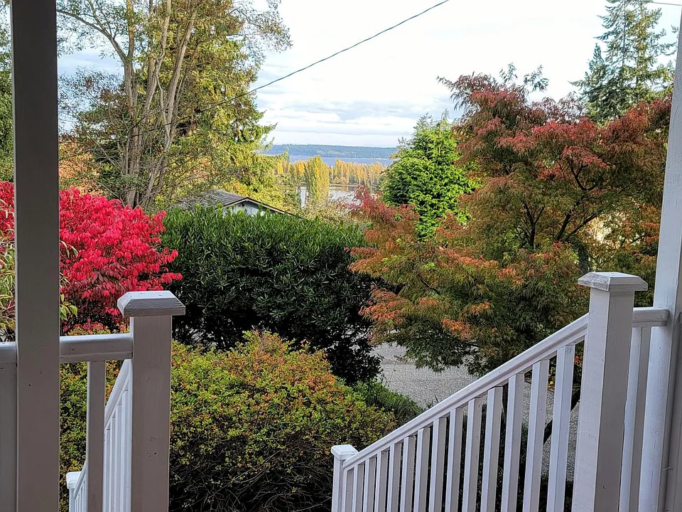 Front Porch looking over the Bay of Port Townsend