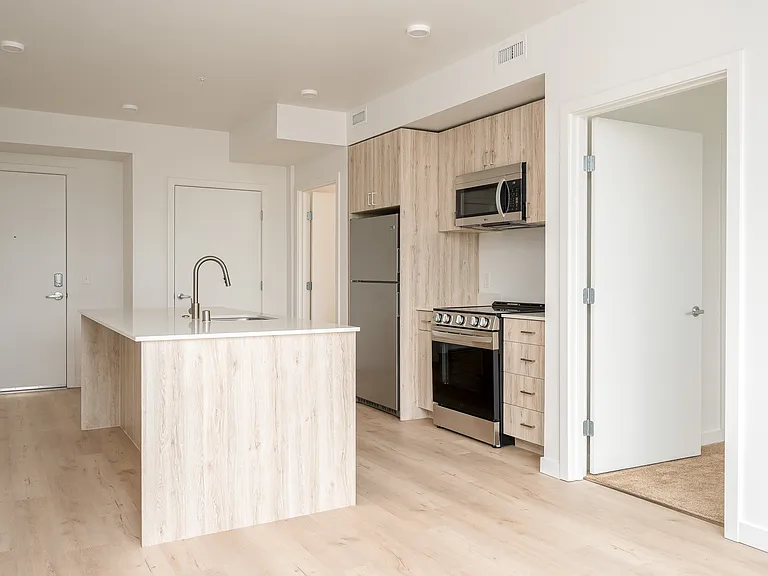 One Twenty Up | Two Bedroom Kitchen with Island
