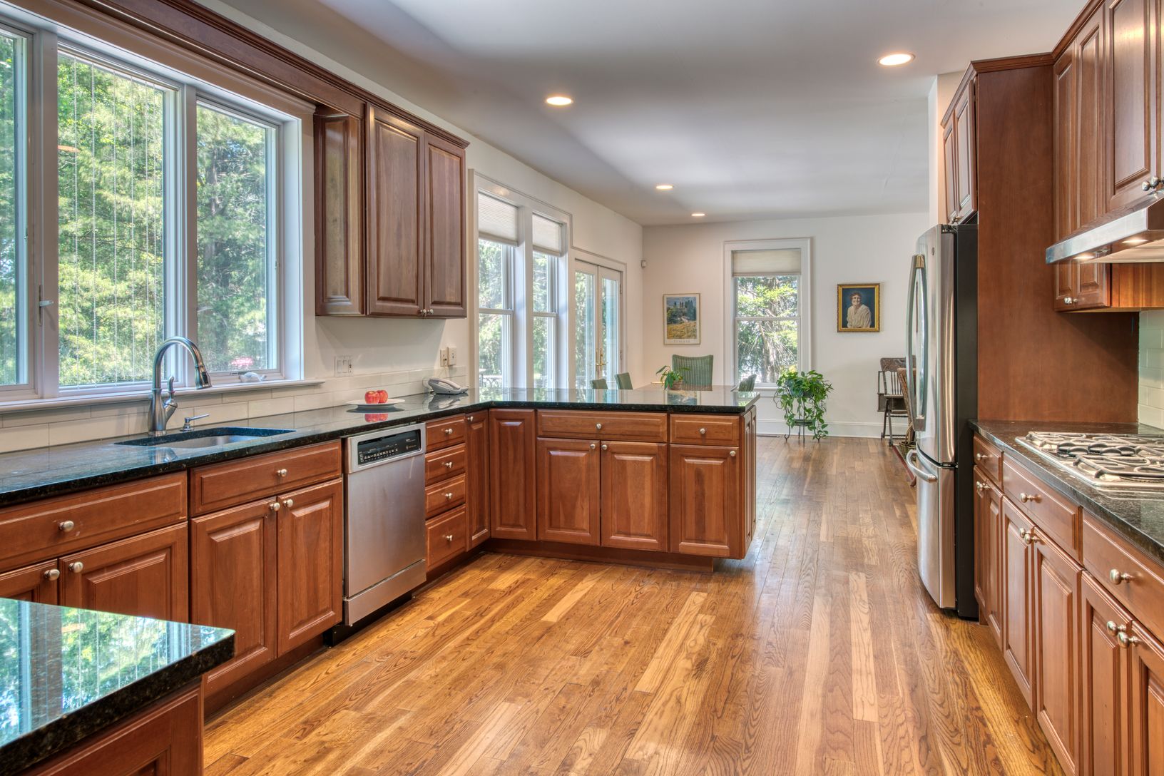 Kitchen with granite and stainless