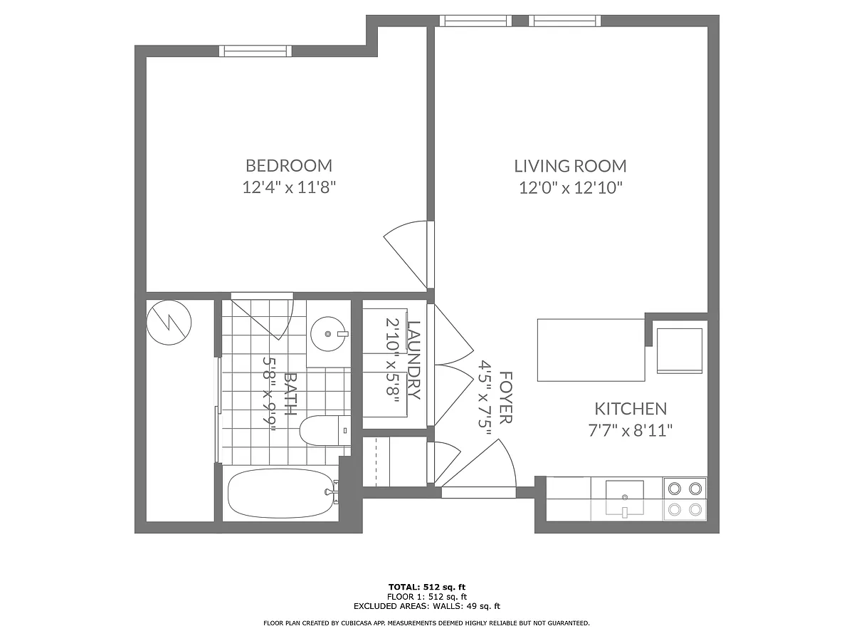 Floor plan One-Bedroom
