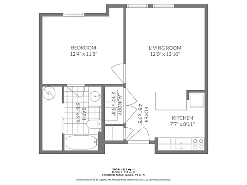 Floor plan One-Bedroom