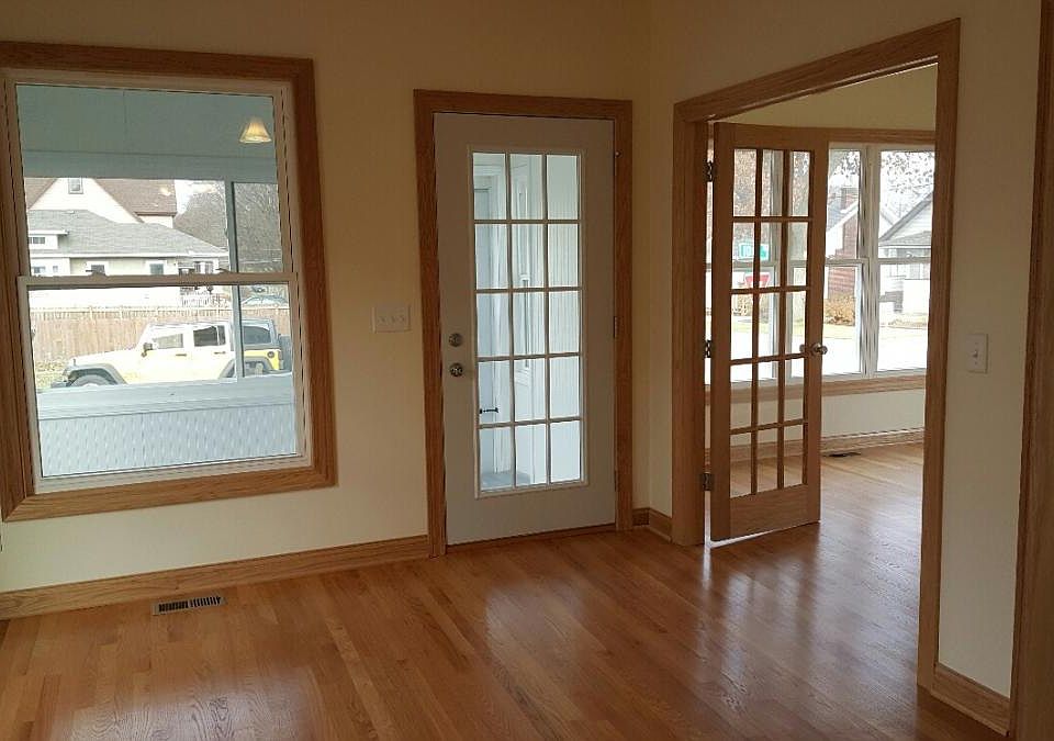 interior of the front entrance, through the living room