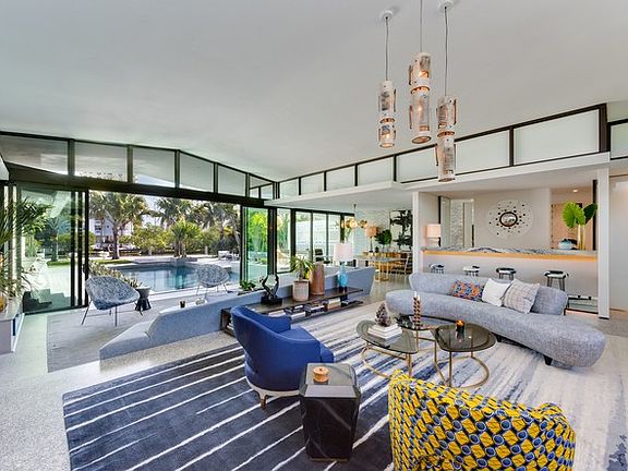Open floor plan with living/family/dining room