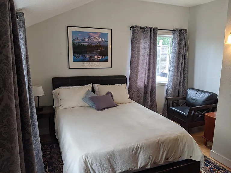 New Queen size memory foam bed in the 2nd bedroom