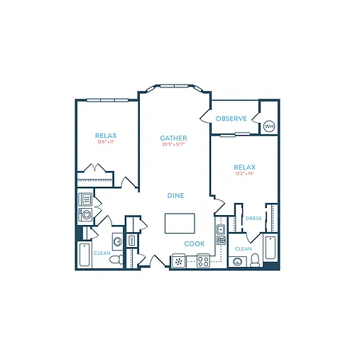 Floor plan Waypointe B2