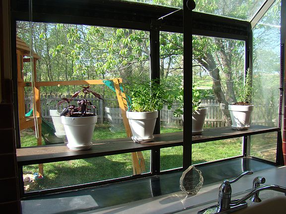Window above kitchen sink