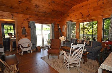 Living area with lake views