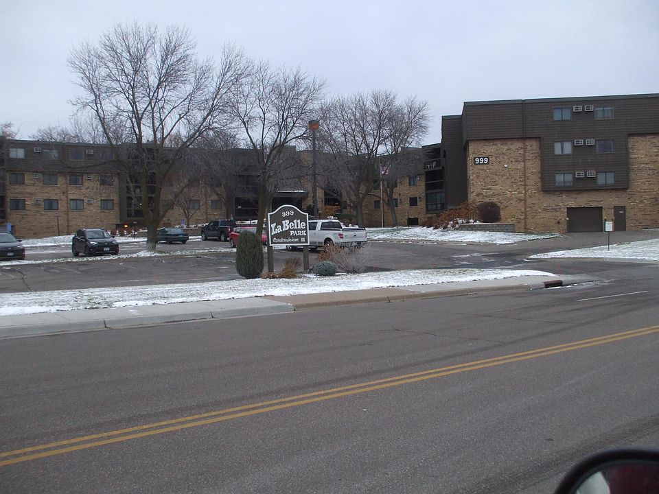 front of complex with garage entrance on right side
