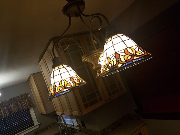 Mission style Tiffany lights