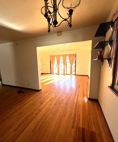 living room from dining area