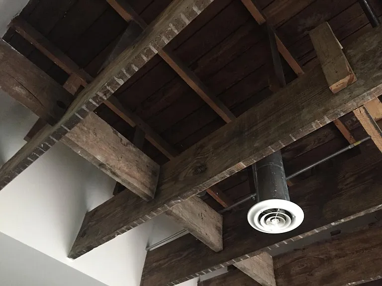 1920s wood-beamed ceilings