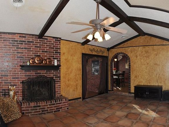 Living room w/skylights