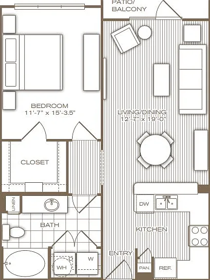 1 Bed 1 Bath 1 Bed 1 Bath