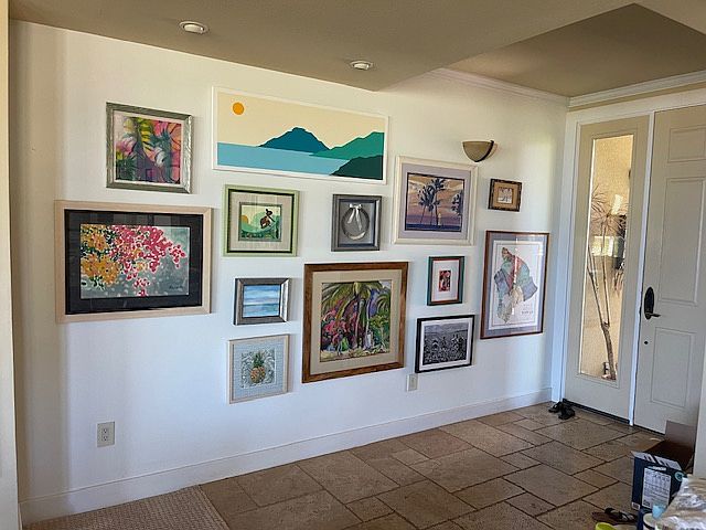 Entryway art wall