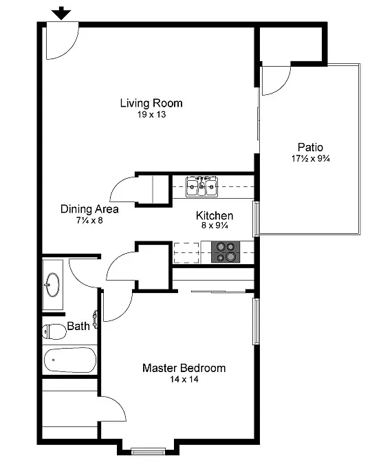 Floor plan 1B