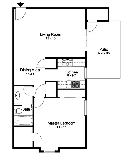 Floor plan 1B