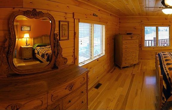 Hickory hardwood floors, hickory cabinets, granite countertops, stone island