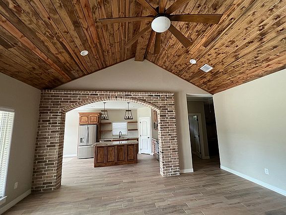 Living room into kitchen