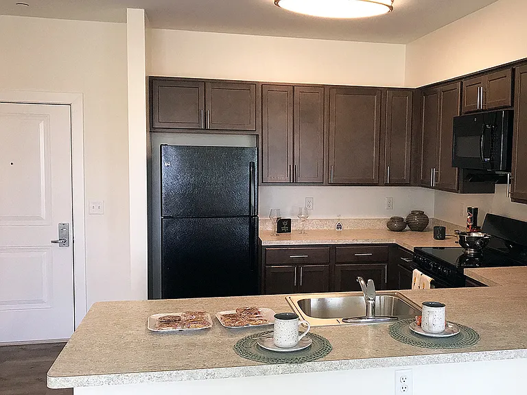 Modern kitchen with plenty of counter space