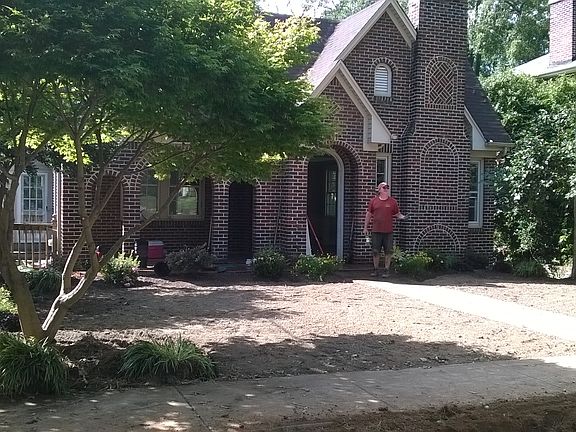 newly landscaped yard 