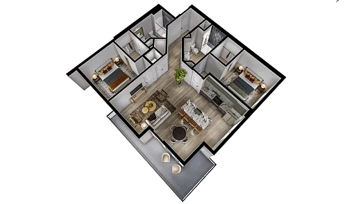 Floor plan B2-PH (South)