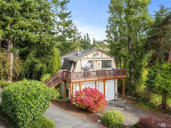 There is an approved accessory dwelling unit that has just been remodeled and is situated above the second garage, which is an RV Garage. It has 1 bedroom and 1 bath.