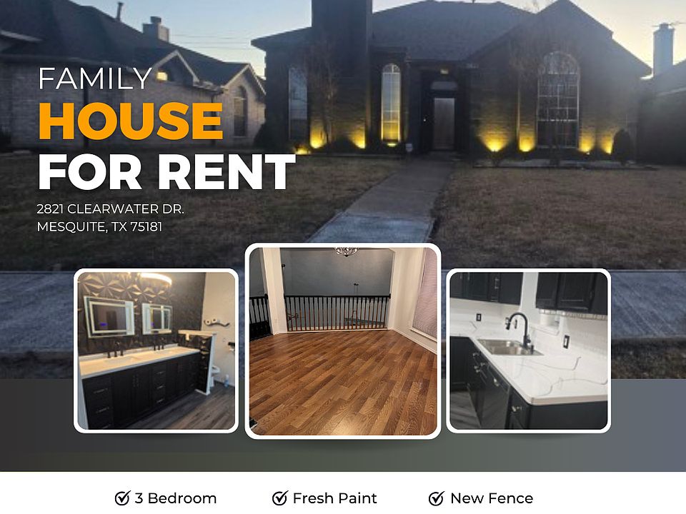 Mesquite 3bd 2.5 bath 
First time rental