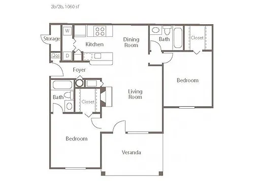 Floor plan 2 Bedroom