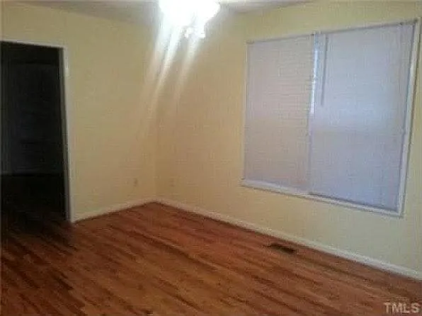 Hardwood floors in the living room.