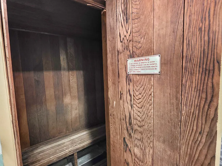 Sauna on recreation floor