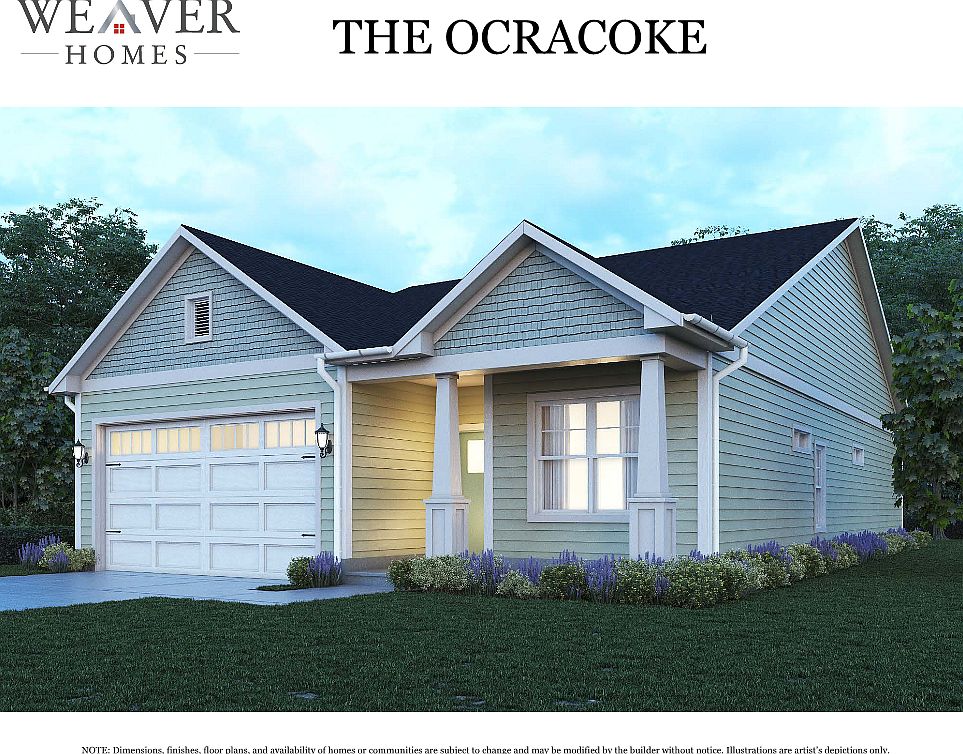 Ocracoke Plan, Greenside Manors at Brick Landing Plantation, Ocean Isle