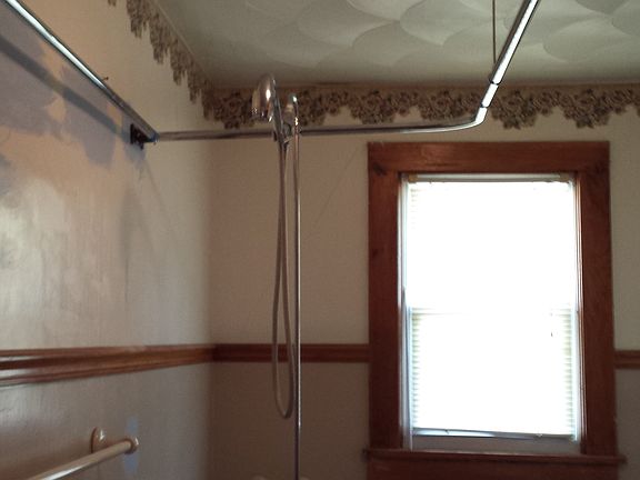 claw foot tub/shower combo