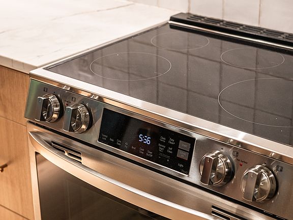 Induction stovetop with a convection oven!