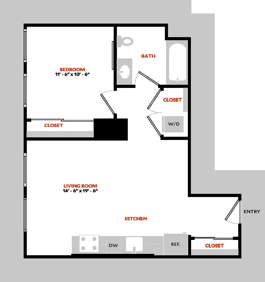Floor plan Plan 1E