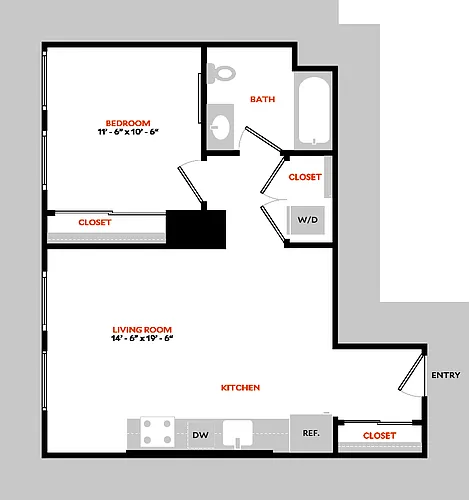 Floor plan Plan 1E