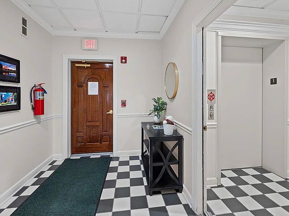 Front entrance and elevator