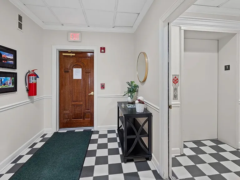 Front entrance and elevator