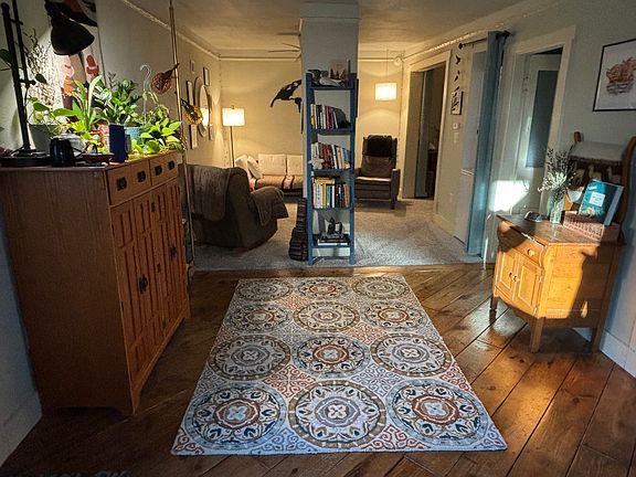 view of living room from front door