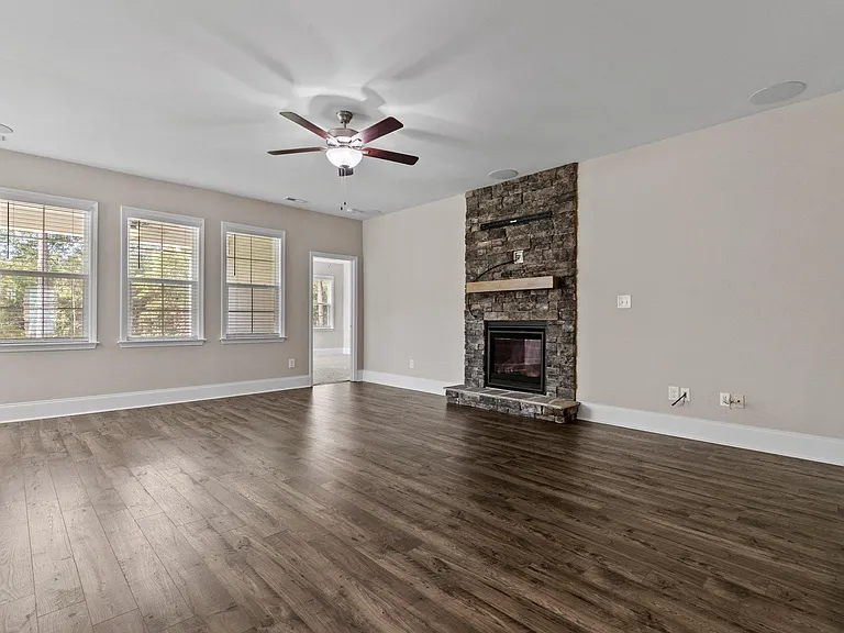 Living room with gas fireplace
