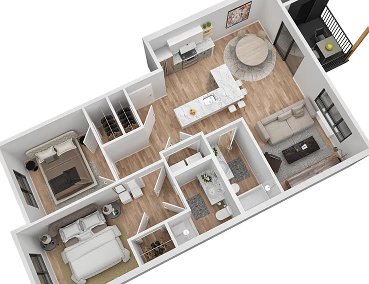 2 Bedroom 2 Bath 2 Bedroom 2 Bath