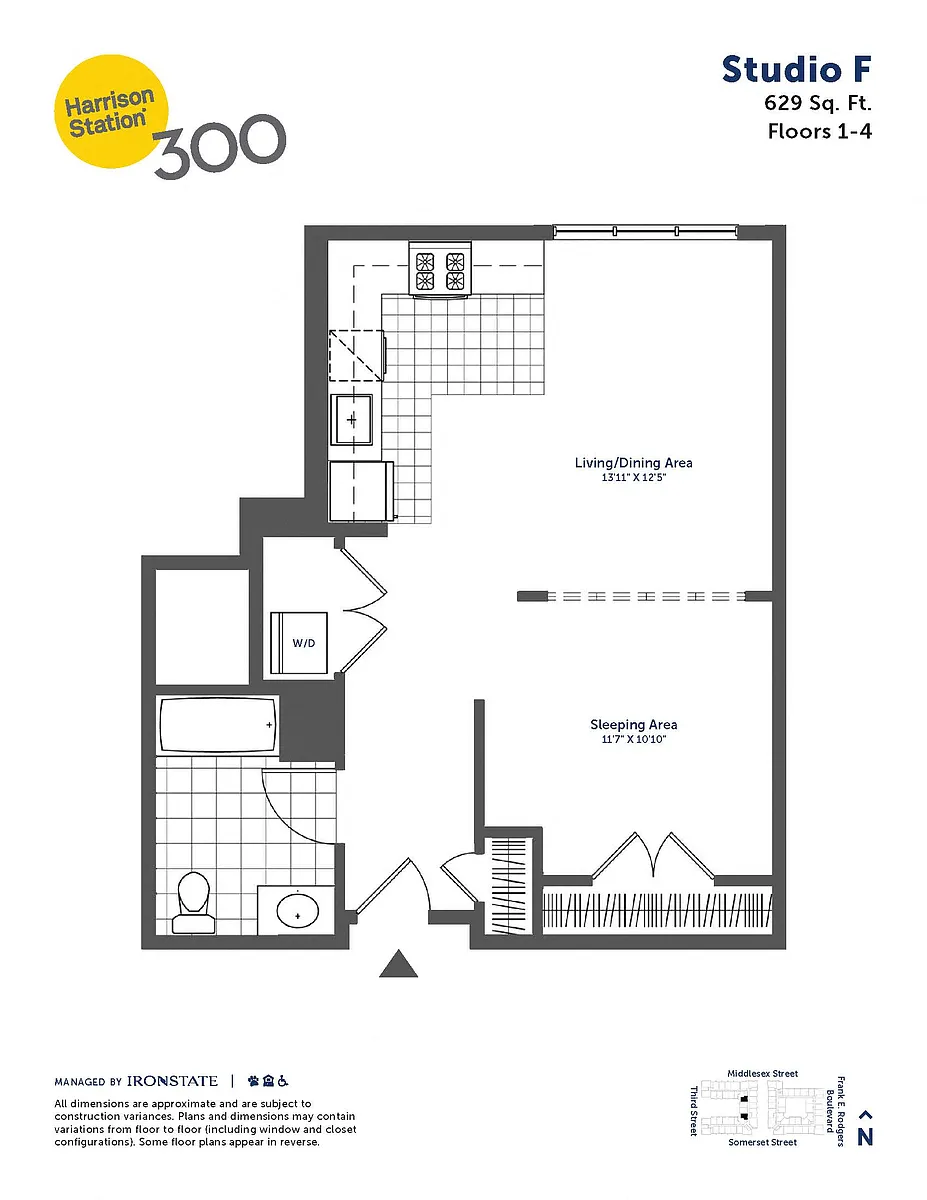 Floor plan Studio F