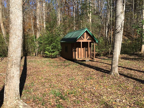 Playhouse at creek