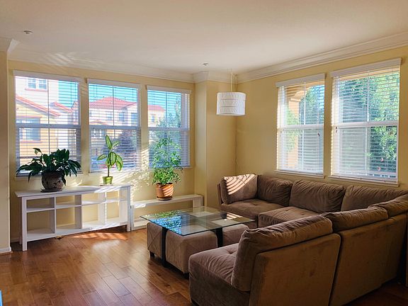 Living area in the evening.