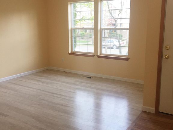 Living room with new laminate floors