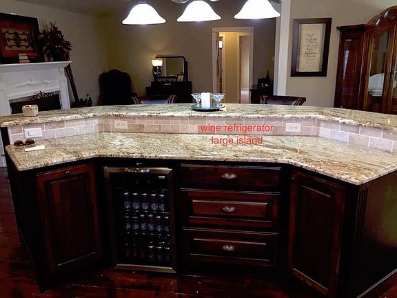 Wine refrigerator, island